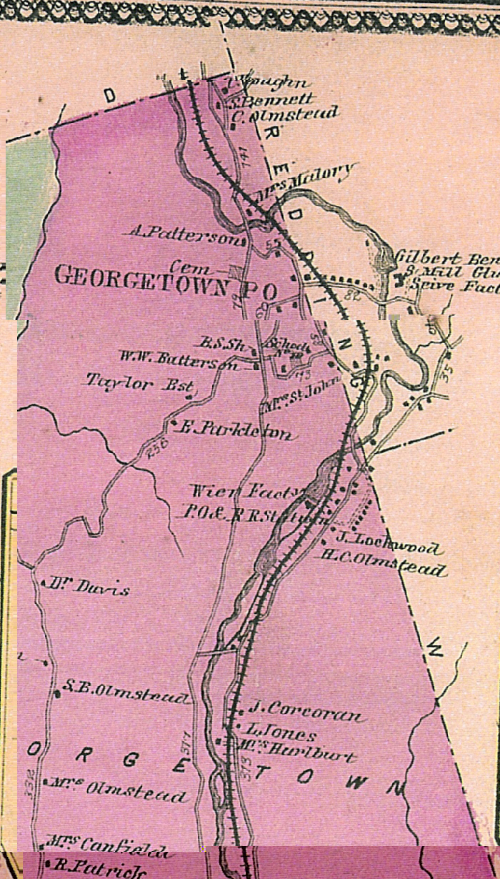 Beer's 1867 Map Redding, Connecticut